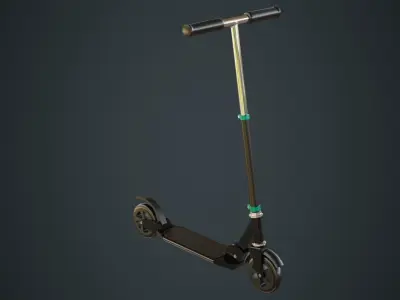Kick Scooter 2 Untextured 3D model