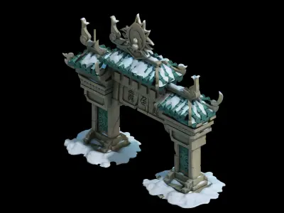 Game Kunlun Snow Mountain - Mountain Gate 06 3D model