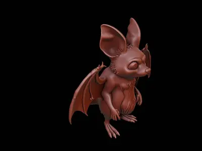 Bat Animal Sculpture 3D print model buy