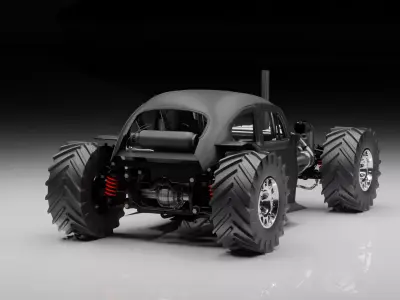 Custom Off-Road Monster Buggy 3D Model Vehicle  3D model