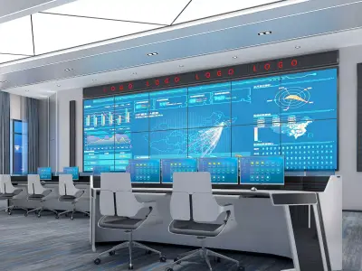 Command room monitoring center 3D model