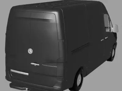 MERCEDES Sprinter Cargo Van Minibus Low-poly 3D model