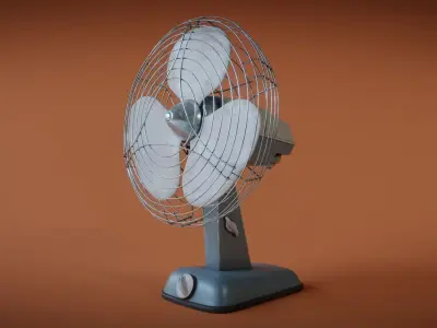 Vintage Fan Low-poly 3D model