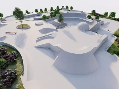 Skatepark-Skate Park PACK 3D model