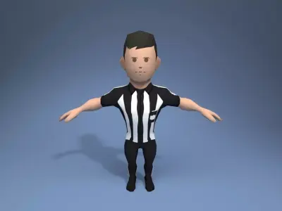 Sports Referee Low-poly 3D model