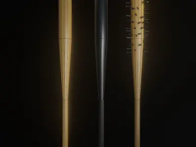 Baseball Bat Free low-poly 3D model