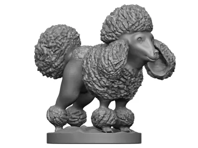Poodle statue of sheep 3D model