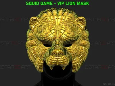 Squid Game Mask - Vip Lion Mask 3D print model