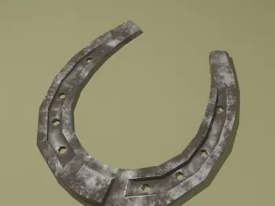 Dirty Horse Shoe Free low-poly 3D model