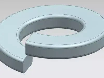 Split lock washer for M6 screw 3D print model