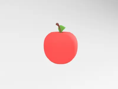 Apple v1 005 Low-poly 3D model