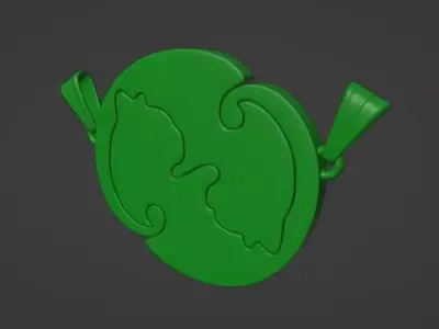 Cat pendant Free 3D print model