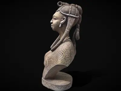 African Woman Low-poly 3D model