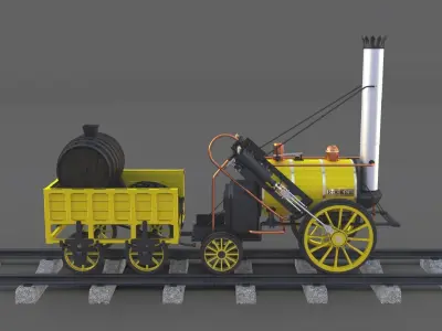Rocket Locomotive and Wright Flyer Pack 3D model