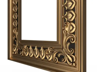 Classic Frame and Mirror 063 Low-poly 3D model
