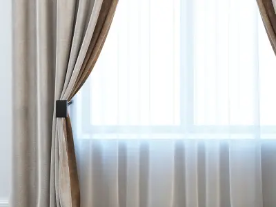 Set 12 Curtains 3D model