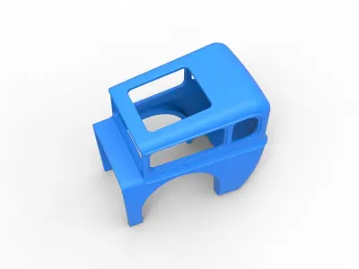 Shell of vintage front engine dragster Scale 1 to 25 3D print model