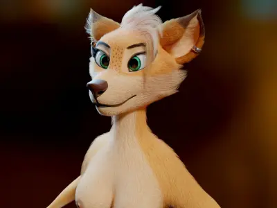 Yashley Anthro Fox 3D model