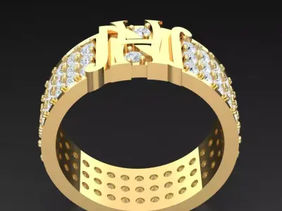Luxury Men Rings Designs 4MR052 3D print model