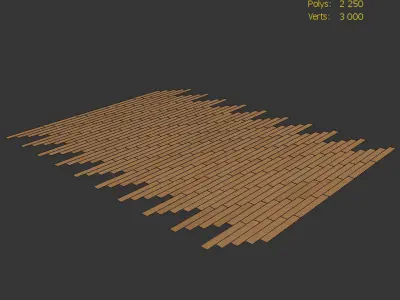 Wood floor Oak Cornell Firestop 3D model