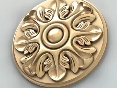 Round rosette 012 3D model