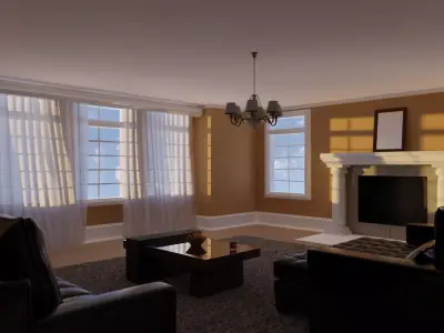 Living room 3D model 45
