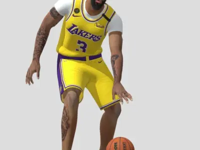 3D Rigged Anthony Davis NBA Low-poly 3D model