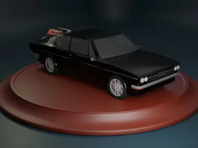Audi 100 coupe Low Poly Low-poly 3D model Low-poly 3D model