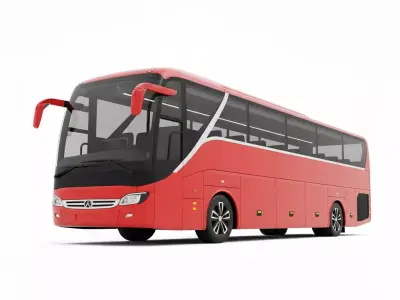 Luxury Touring Coach Bus Low-poly 3D model
