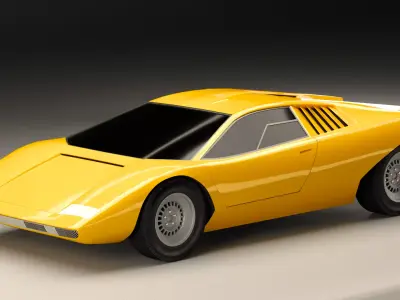 Vintage Supercar 3D model