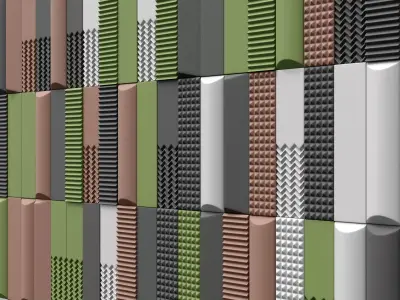 Tile Biscuit plain bianco 3D model