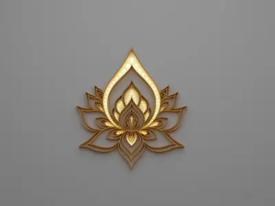 Mandala Wall Lamp 3D model