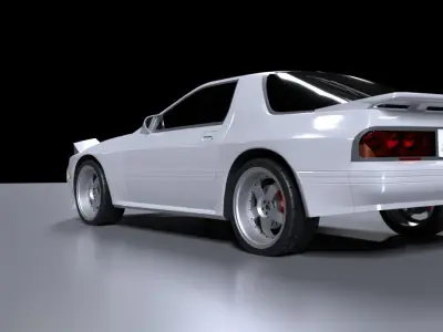 Nissan RX7 White Comet 3D model
