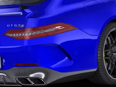 LowPoly Mercedes AMG GT63 2019 Low-poly 3D model