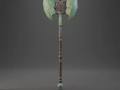Axe collection-game assets-2 models Free low-poly 3D model