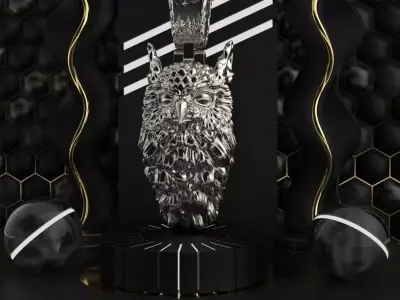 Owl pendant 3D print model