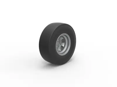 Rear wheel of vintage dragster Scale 1 to 25 3D print model