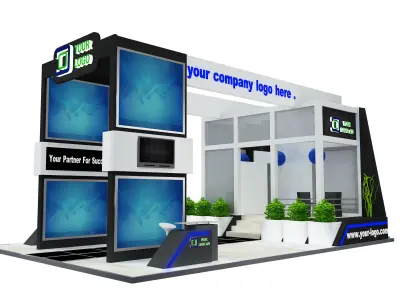  Booth Exhibition Stand a505  3D model