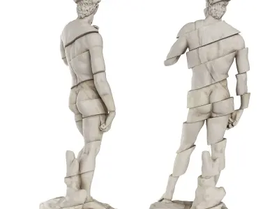 David Michelagnolo stripes sculpture 3D model