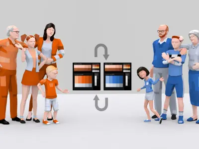 Low Poly Family Characters with Easy Texture Customization Low-poly 3D model