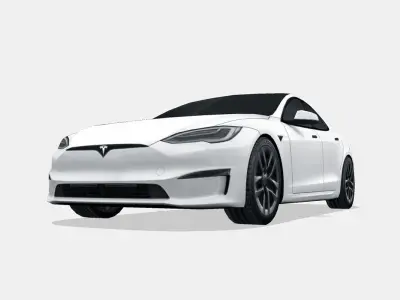 Tesla Model S Plaid 2021 Low-poly 3D model