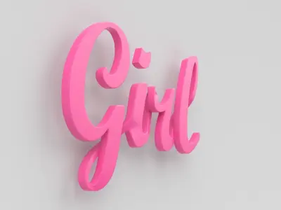 Decor object-girl 3D model
