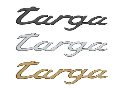 targa nameplate Porsche  3D print model