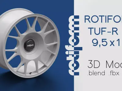 Rotiform TUF-R Option 1 Rim 3D Model 3D model