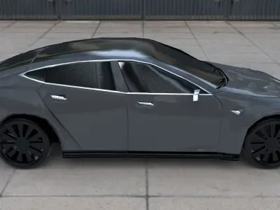 Model S Tesla Low-poly 3D model