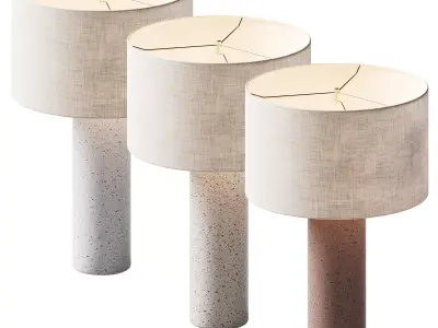 Grote tafellamp Mosaik betonnen voet 3D model