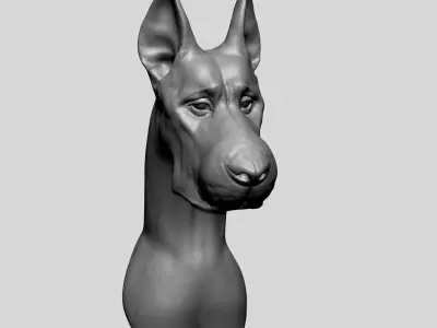 Dog Bust B 3D model