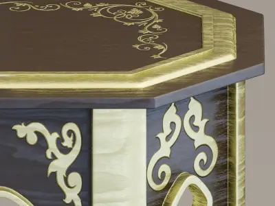  Moroccan large coffee table 3D model