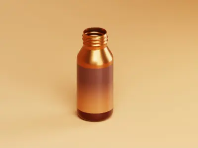 Luxury Cosmetic Glass Bottle 3D Model Low-poly 3D model