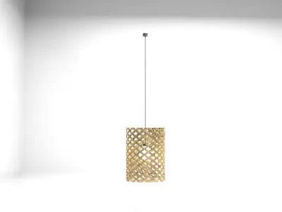 3D MODEL OF A DECORATIVE PARAMETRIC RATTAN  CEILING CHANDELIER Low-poly 3D model